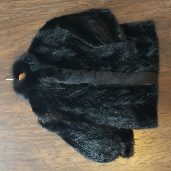 Canadian Genuine Mink and Fox Fur Coat - Picture 3 of 8
